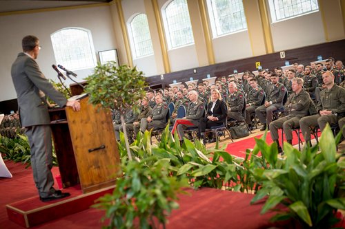 Generalleutnant Csitkovits bei seinem Vortrag