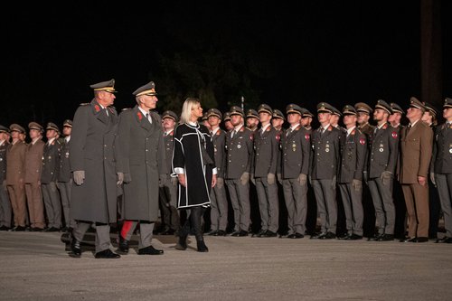 Bundesministerin Tanner und Generalstabschef General Brieger